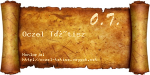 Oczel Tétisz névjegykártya
